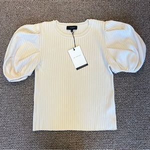 en saison Puff Sleeve Top Cream - NEW